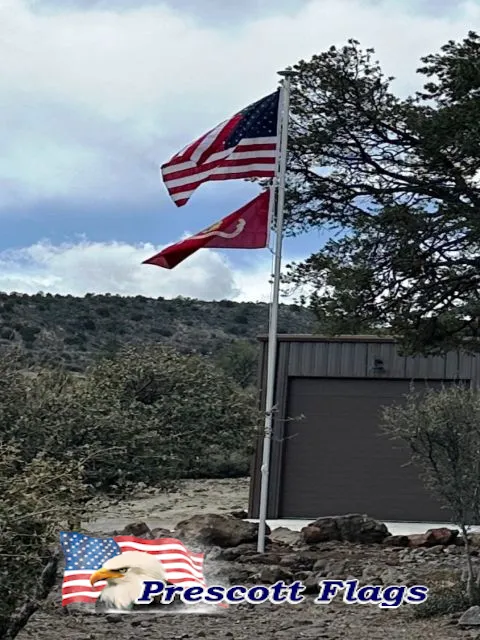 23 ft Heavy Duty Sectional Flagpole - Made in USA from Prescott Flags