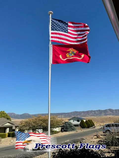 23 ft Heavy Duty Sectional Flagpole - Made in USA from Prescott Flags
