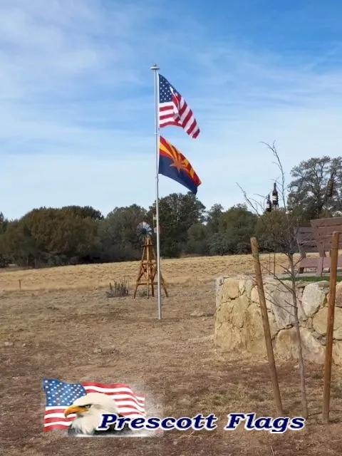 20 ft Telescoping Heavy Duty Flagpole - Made in USA from Prescott Flags