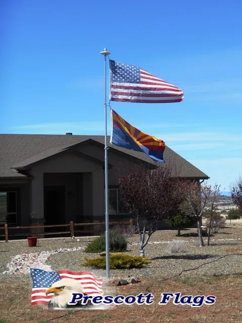 20 ft Telescoping Heavy Duty Flagpole - Made in USA from Prescott Flags