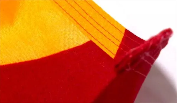 Double Folded 4 Rows of Stitching on Fly End