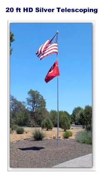 WE BELIEVE Package 20 HD Silver Installed Flagpole Prescott, AZ Area