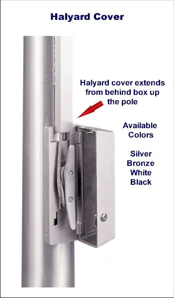 Silver Halyard Cover 5 foot