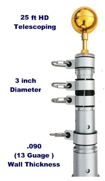 WE BELIEVE Package 25 HD Silver Installed Flagpole Prescott, AZ Area