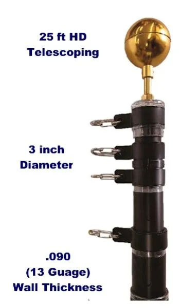 WE BELIEVE Package 25 HD Black Installed Flagpole Prescott, AZ Area