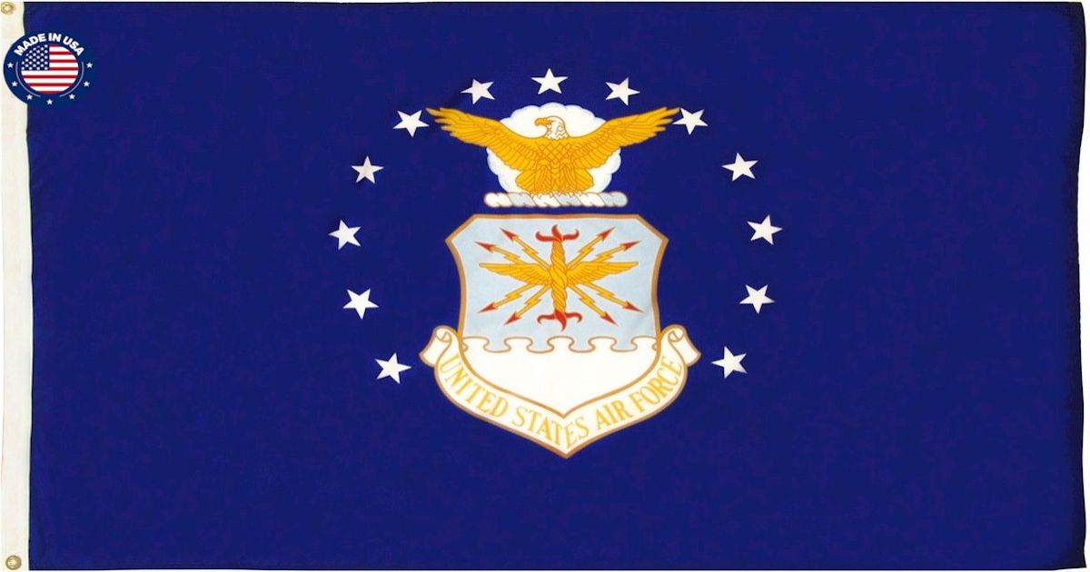 3x5 Air Force 200 Denier Nylon Flag - Made In USA