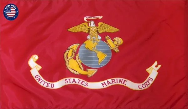 3x5 Marine 200 Denier Nylon Flag - Made In USA