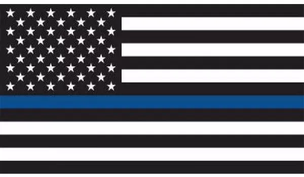 3x5 200 Denier Nylon Thin Blue Line Flag - Made in USA