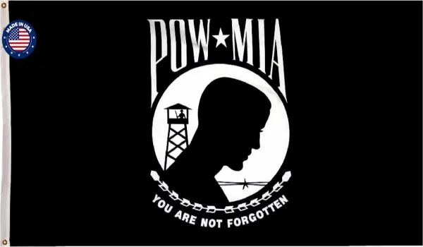 3x5 POW-MIA Nylon Double Sided Flag - Made In USA